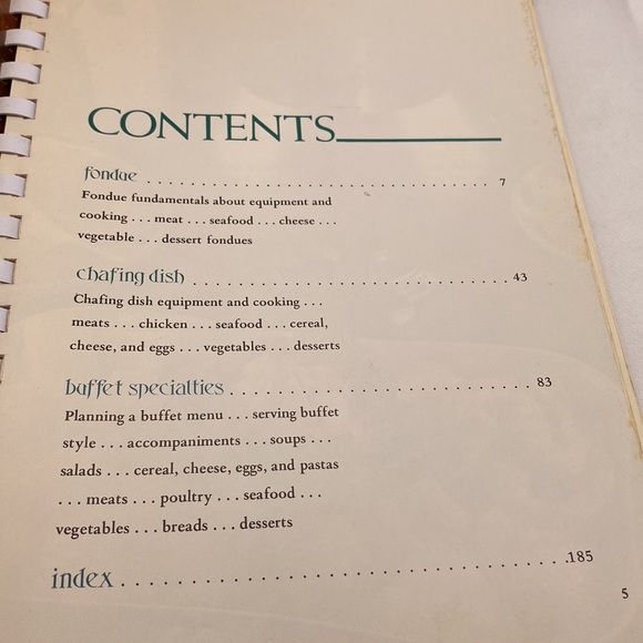 The Beta Sigma Phi International Fondue & Buffet Cookbook Spiral Vintage - Picture 6 of 11